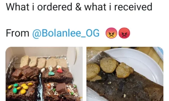 Disappointed man shares photos of snacks he ordered and what he received